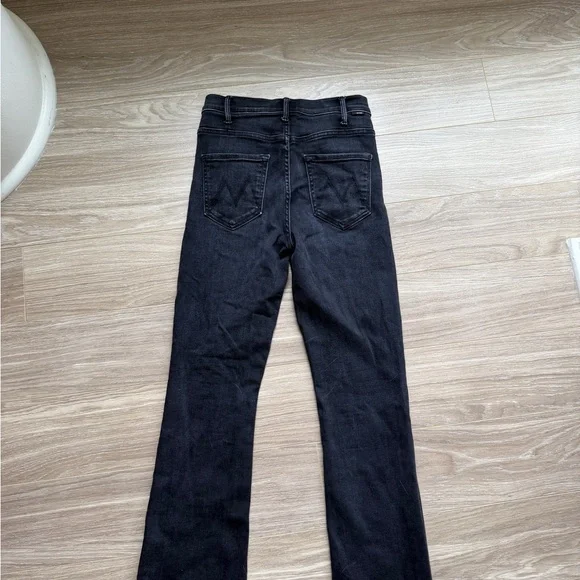 MOTHER Women’s The Hustler Ankle Fray Black Encounters at Midnight Sz 27 EUC - Picture 13 of 15